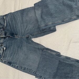 Zara Flare Wide Leg Blue Jeans